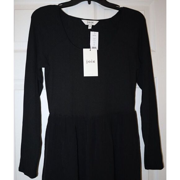 Joie DR035187881 Women's Sz M Black Racine Silk Square Neck Maxi Dress - Picture 5 of 15